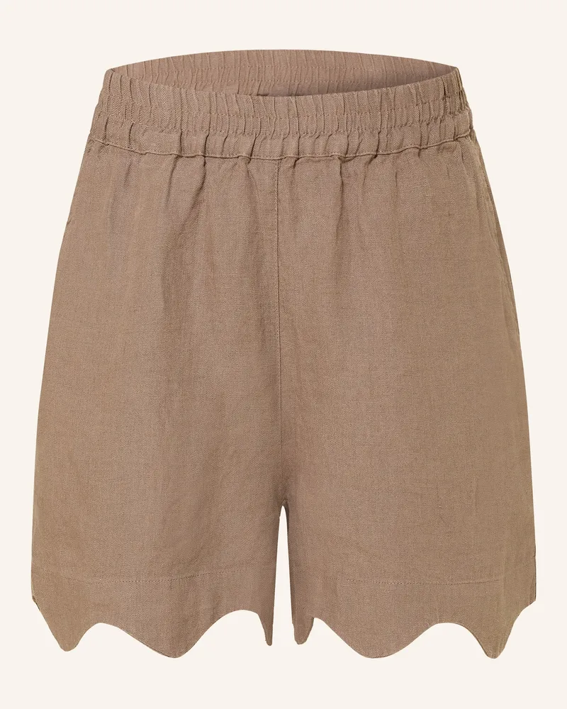 SoSUE Leinenshorts braun Braun