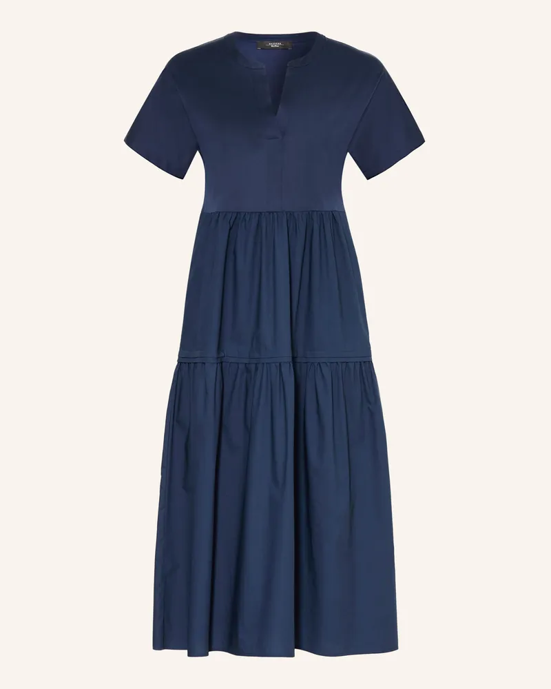 Max Mara Kleid Capsula Im Materialmix blau Dunkelblau