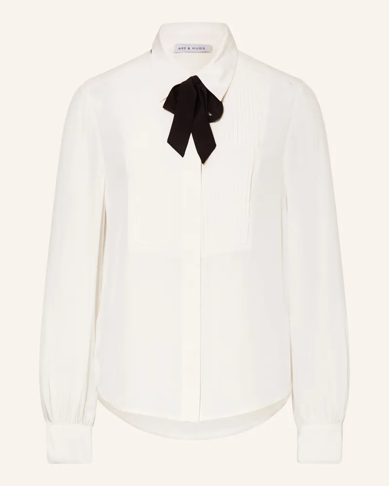 Mrs & HUGS Hemdbluse weiss Ecru