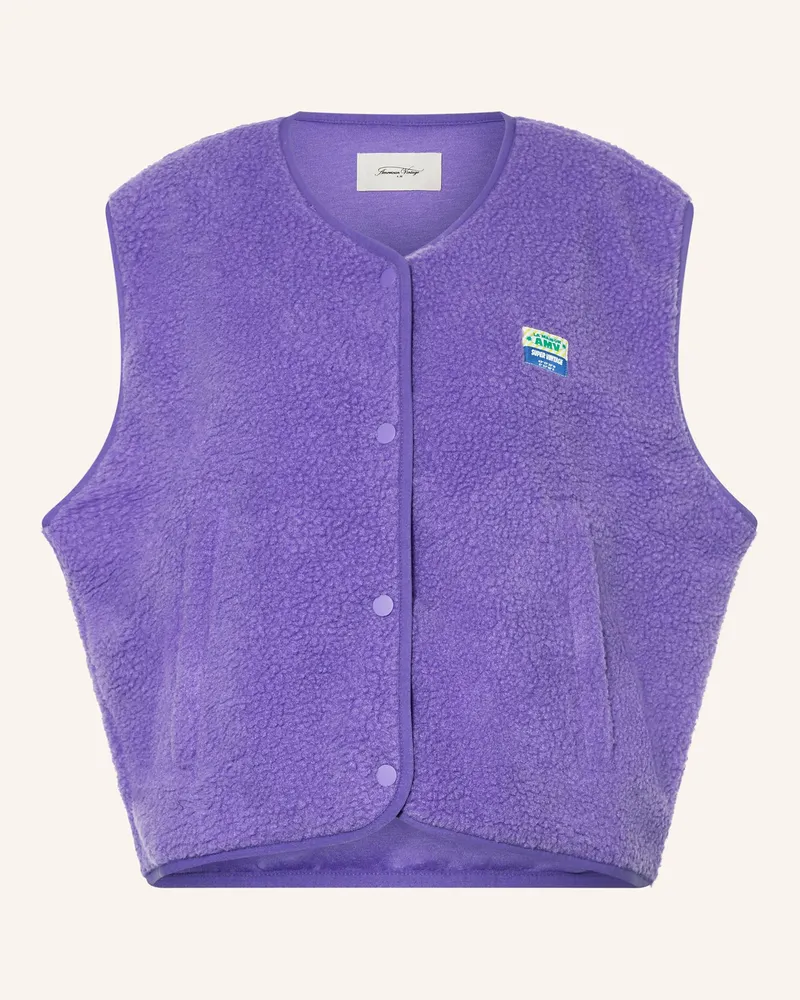American Vintage Teddyfell-Weste Lila