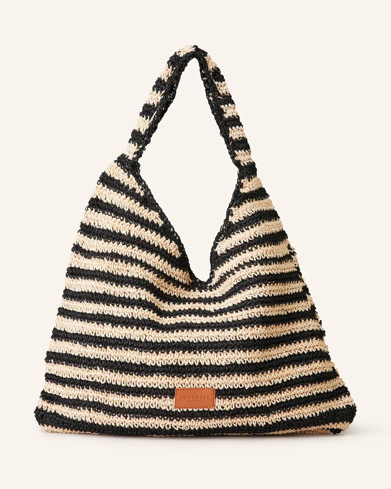 Seafolly Australia Strandtasche RAFFIA STRIPE Creme