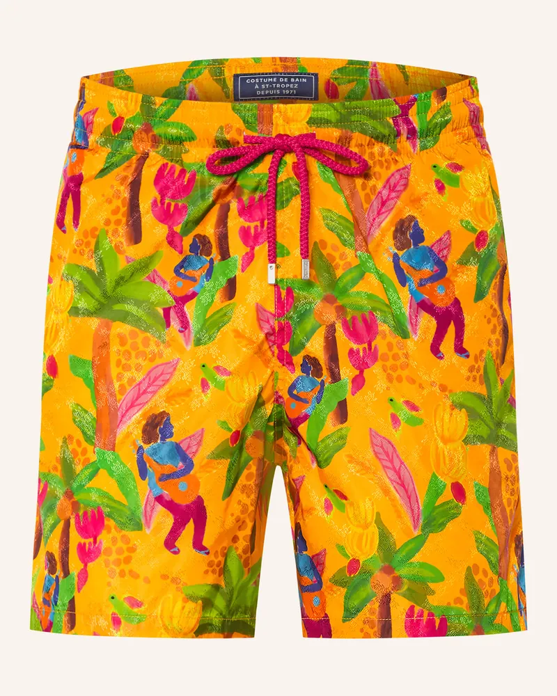 Vilebrequin Badeshorts Moopea orange Dunkelgelb