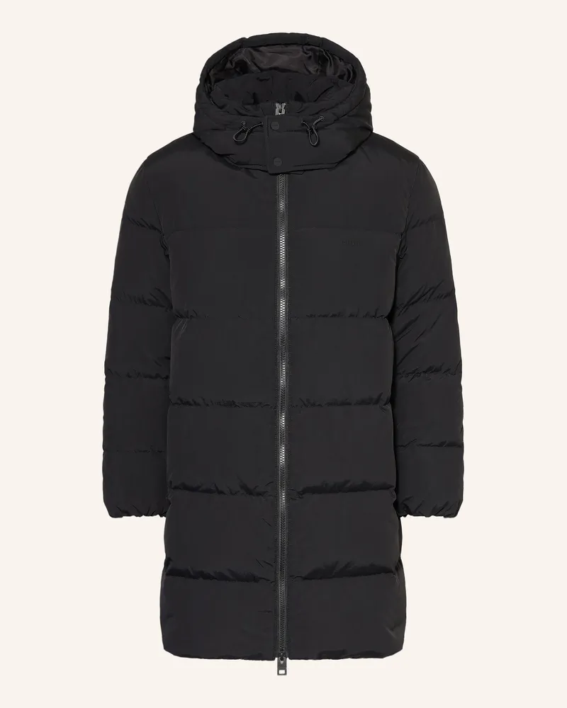 HUGO BOSS Daunenmantel Magnuso Mit Abnehmbarer Kapuze schwarz Schwarz