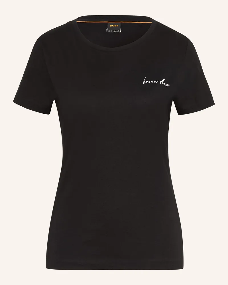 HUGO BOSS T-Shirt Elove schwarz Schwarz