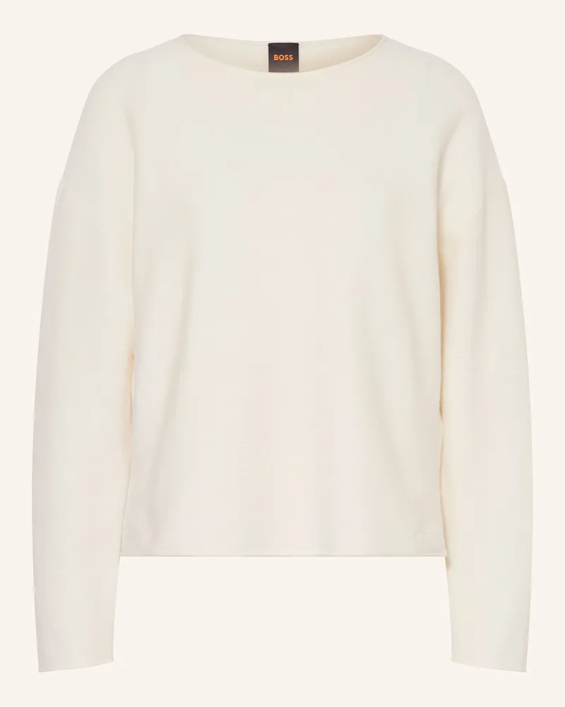 HUGO BOSS Pullover Fouet weiss Creme