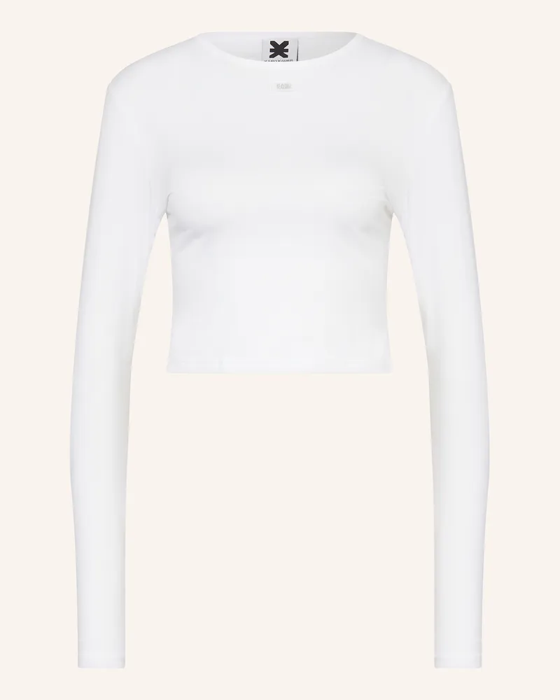 Karo Kauer Cropped-Longsleeve Weiss