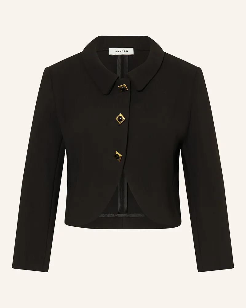 Sandro Cropped-Blazer mit 3/4-Arm Schwarz