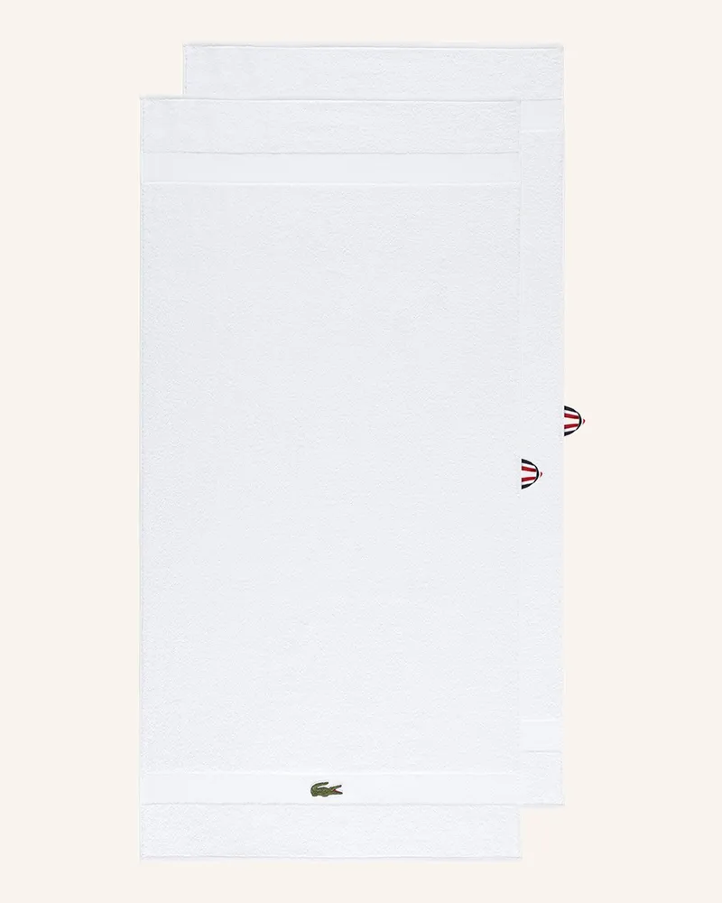 Lacoste Handtuch Lcasual weiss Weiss