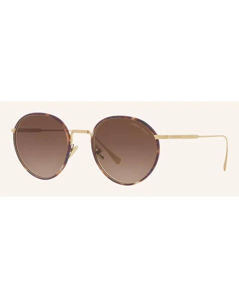 Emporio Armani Runde Sonnenbrille Gold