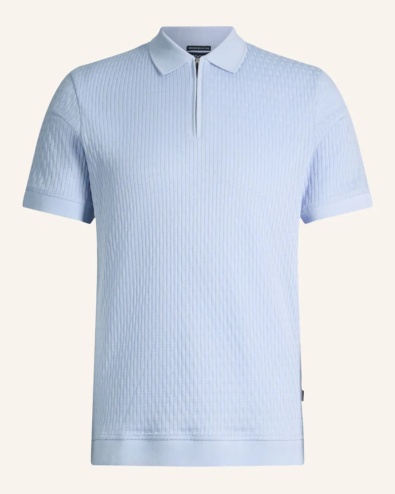 JOOP! Zip-Poloshirt Regular Fit blau Hellblau