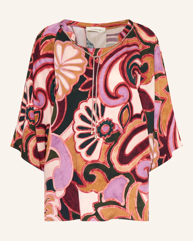 Cartoon Blusenshirt Dunkelrot