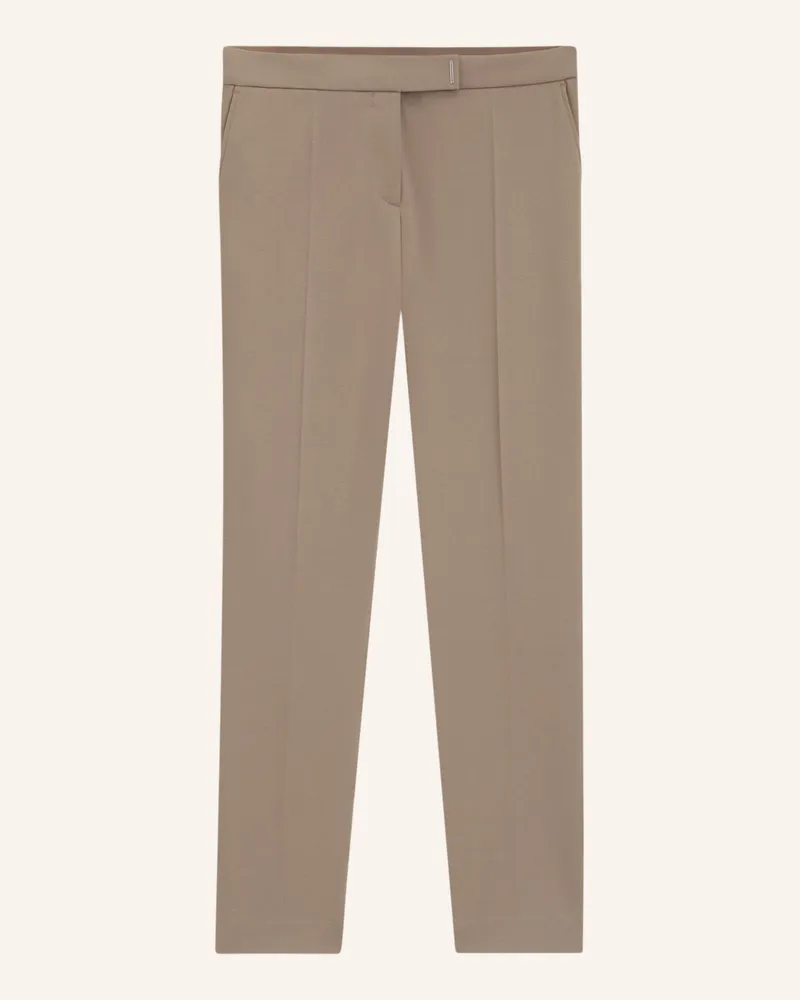 HUGO BOSS Business Hose TAPRIA-CROP Slim Fit Hellbraun
