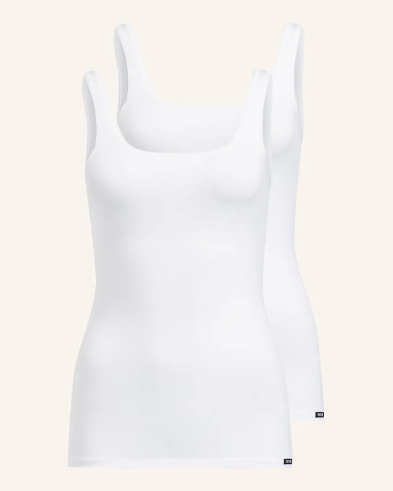 Skiny 2er-Pack Tops ADVANTAGE COTTON Weiss