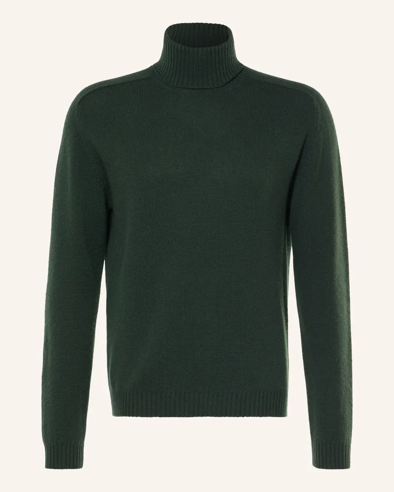Boglioli Rollkragenpullover gruen Dunkelgrün
