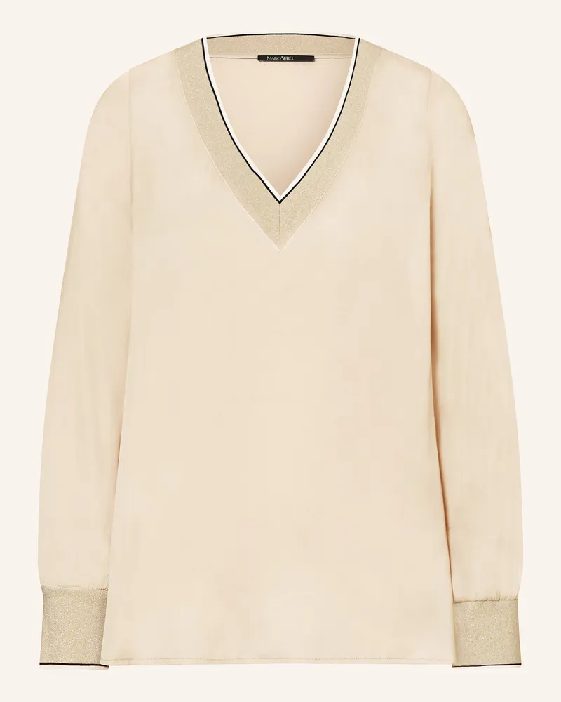 MARC AUREL Blusenshirt aus Satin Creme