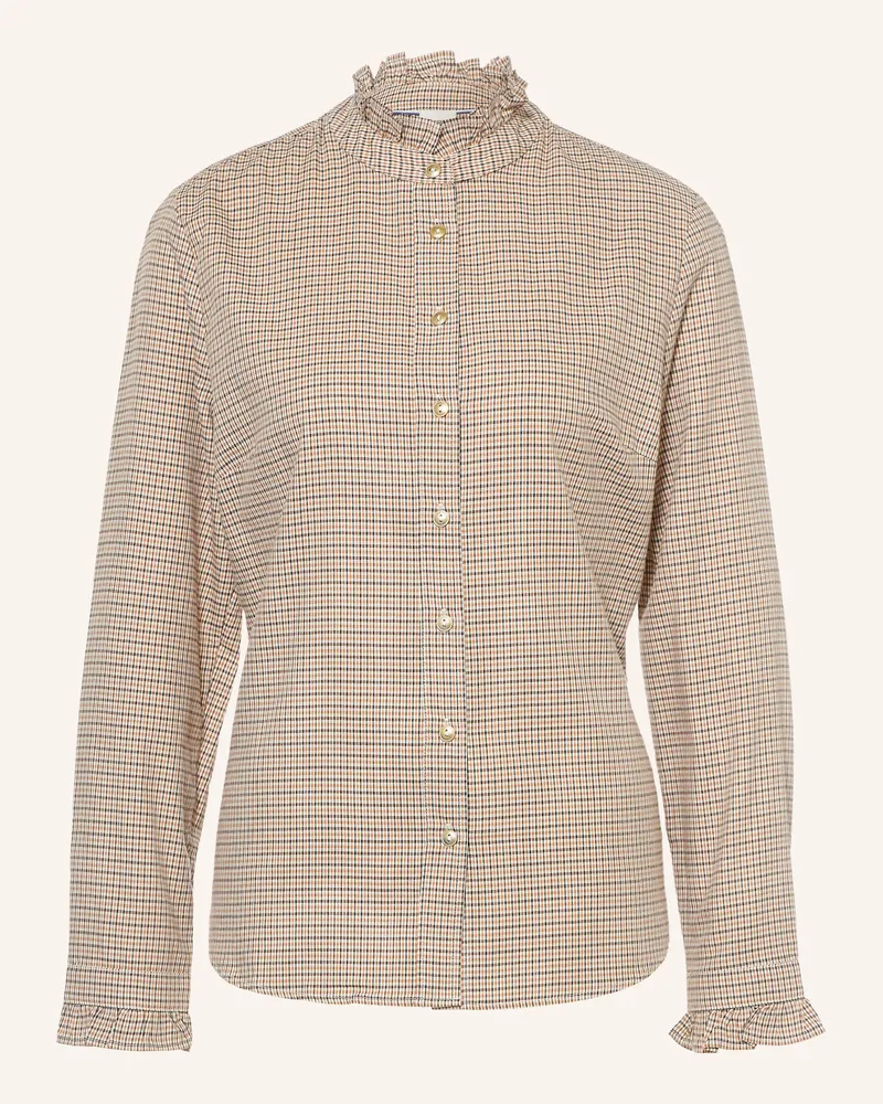 Brax Bluse Victoria Mit Rüschen beige Weiss