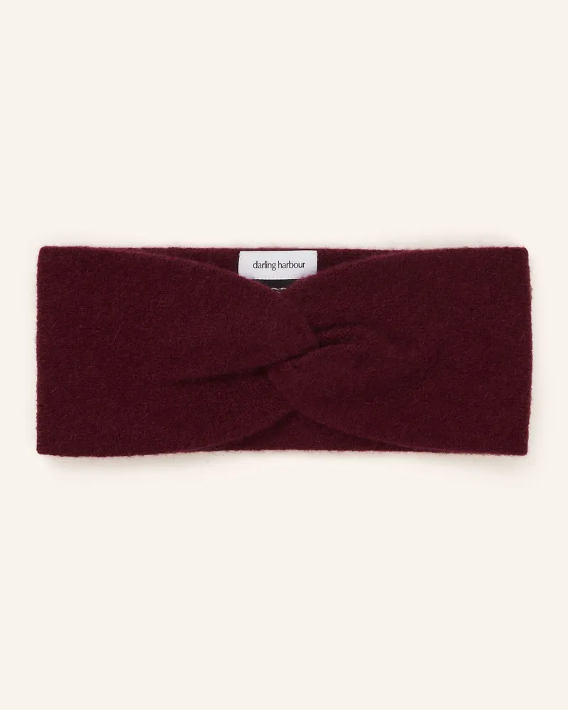 Darling Harbour Stirnband aus Cashmere Dunkelrot