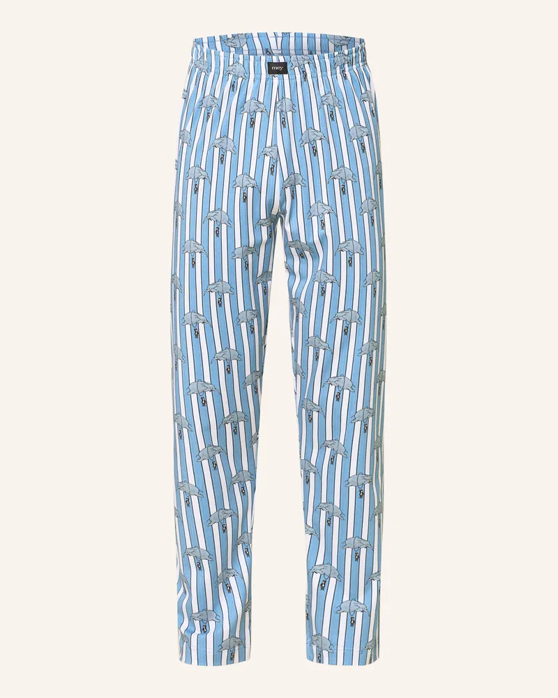 Mey Schlafhose Mey × Loriot blau Hellblau