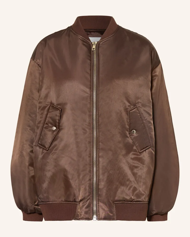 FRANKIE Shop Oversized-Blouson Astra Aus Satin braun Braun