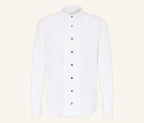 Trachtenhemd Fips Slim Fit Mit Stehkragen weiss