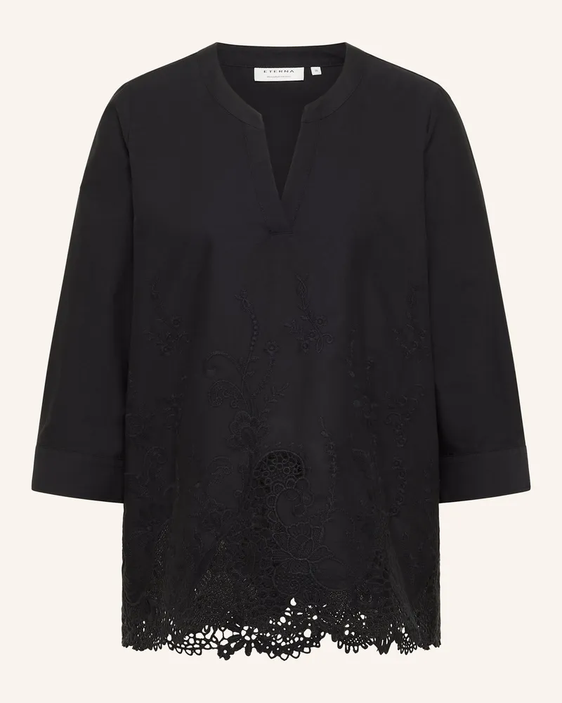 Eterna Bluse LOOSE FIT Schwarz