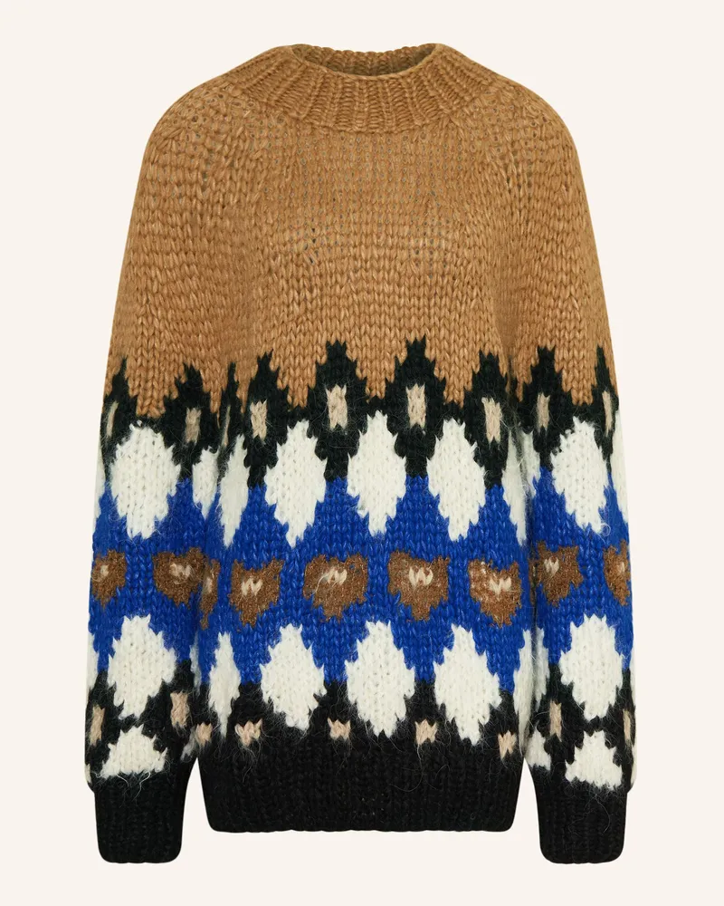 MAIAMI Oversized-Pullover aus Alpaka Braun
