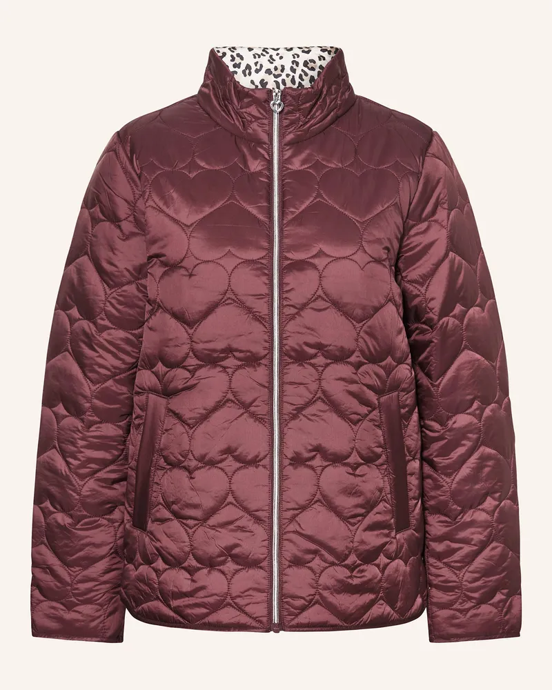 Cartoon Steppjacke Dunkelrot