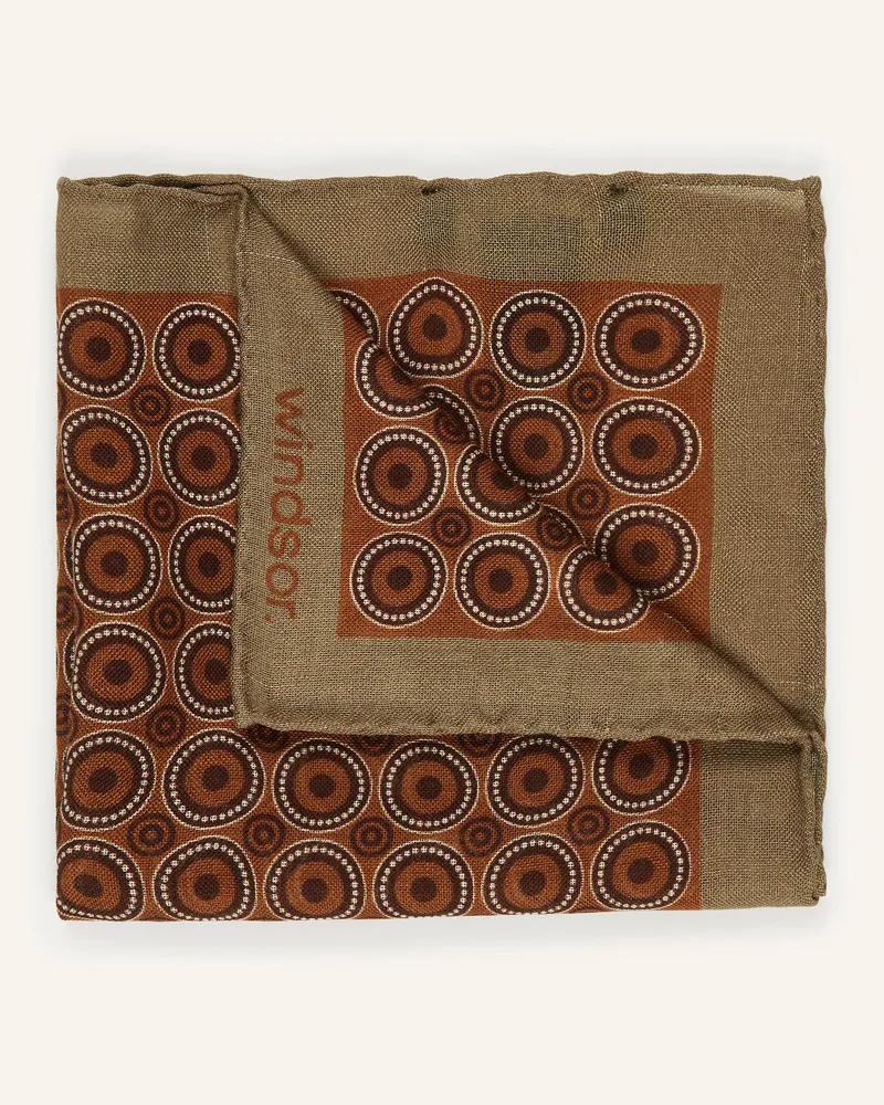 windsor. Einstecktuch mit Seide Beige