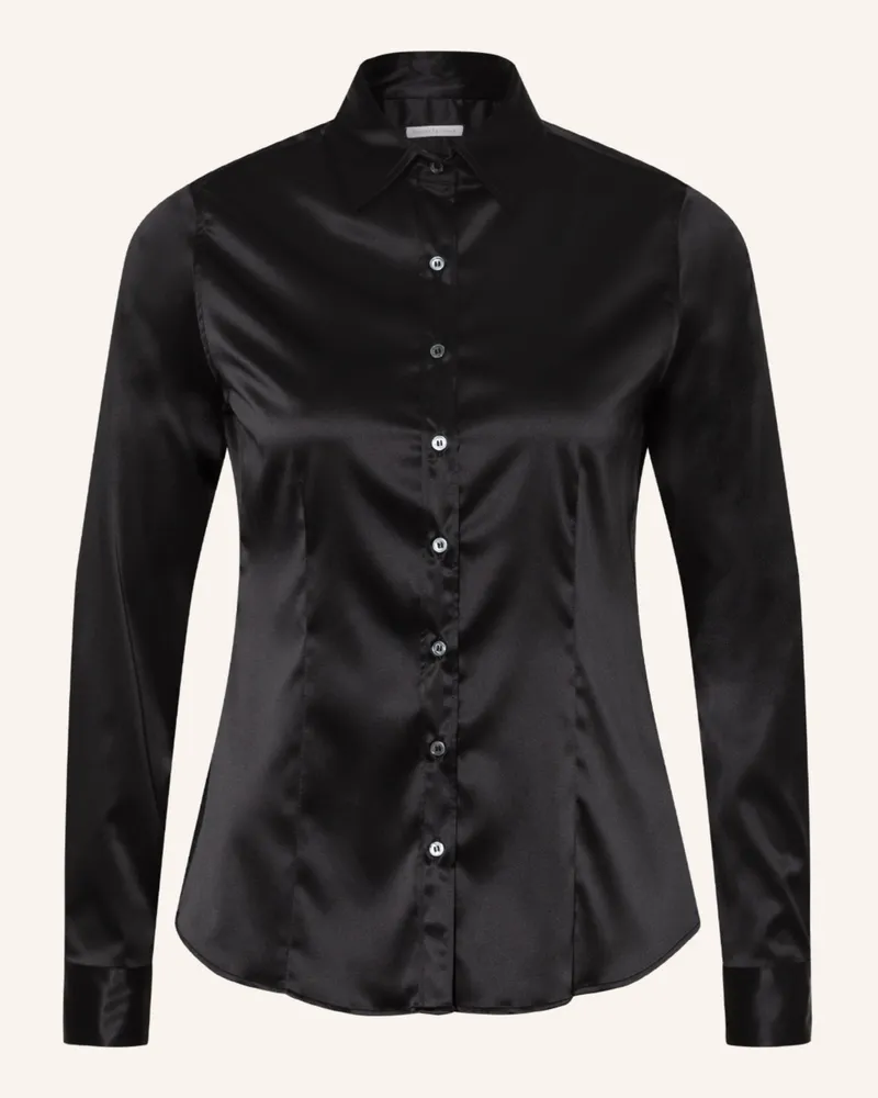 Robert Friedman Hemdbluse Agata Aus Satin schwarz Schwarz