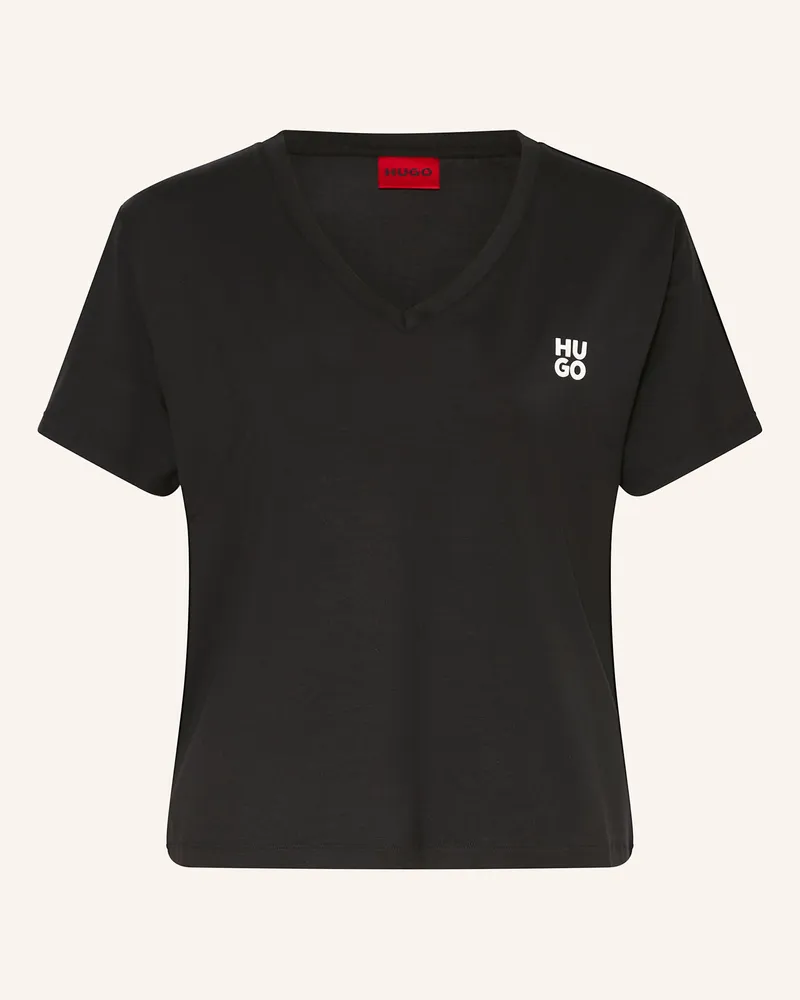 HUGO BOSS Schlafshirt Nika schwarz Schwarz