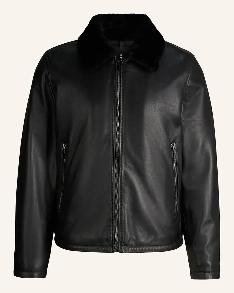 Strellson Lederjacke schwarz Schwarz