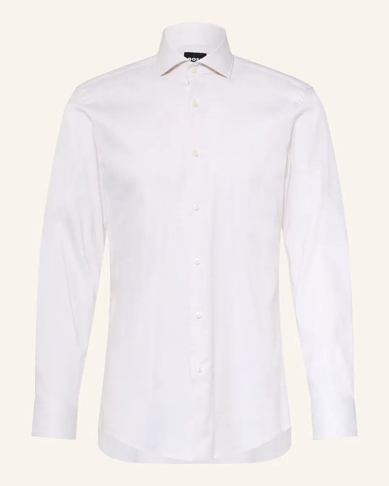 HUGO BOSS Hemd Hank Slim Fit beige Creme