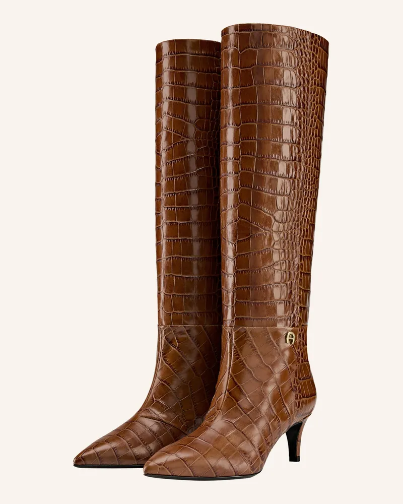 Aigner Heel Boot Madonna 14a braun Cognac