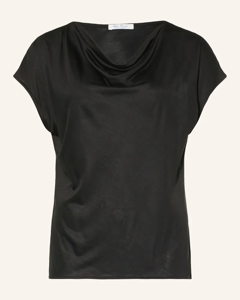 Stefan Brandt Seidenshirt schwarz Schwarz