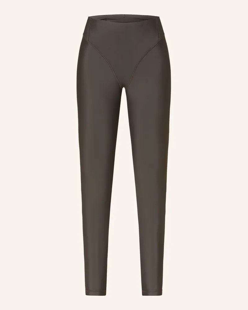 District Vision Lauf-Tights grau Dunkelbraun