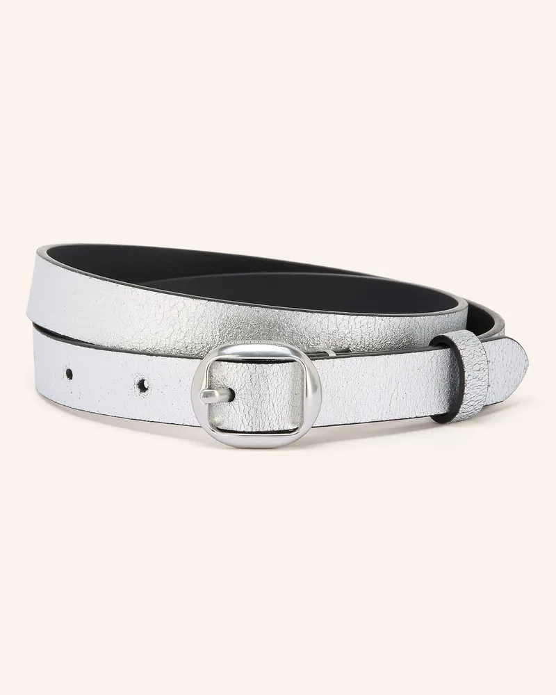 Calvin Klein Ledergürtel silber Silber