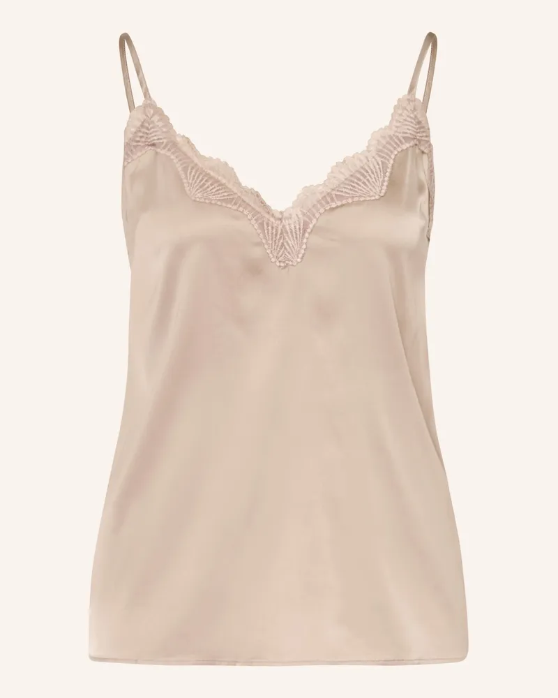 Rosemunde Satintop Penelope Mit Spitze beige Beige