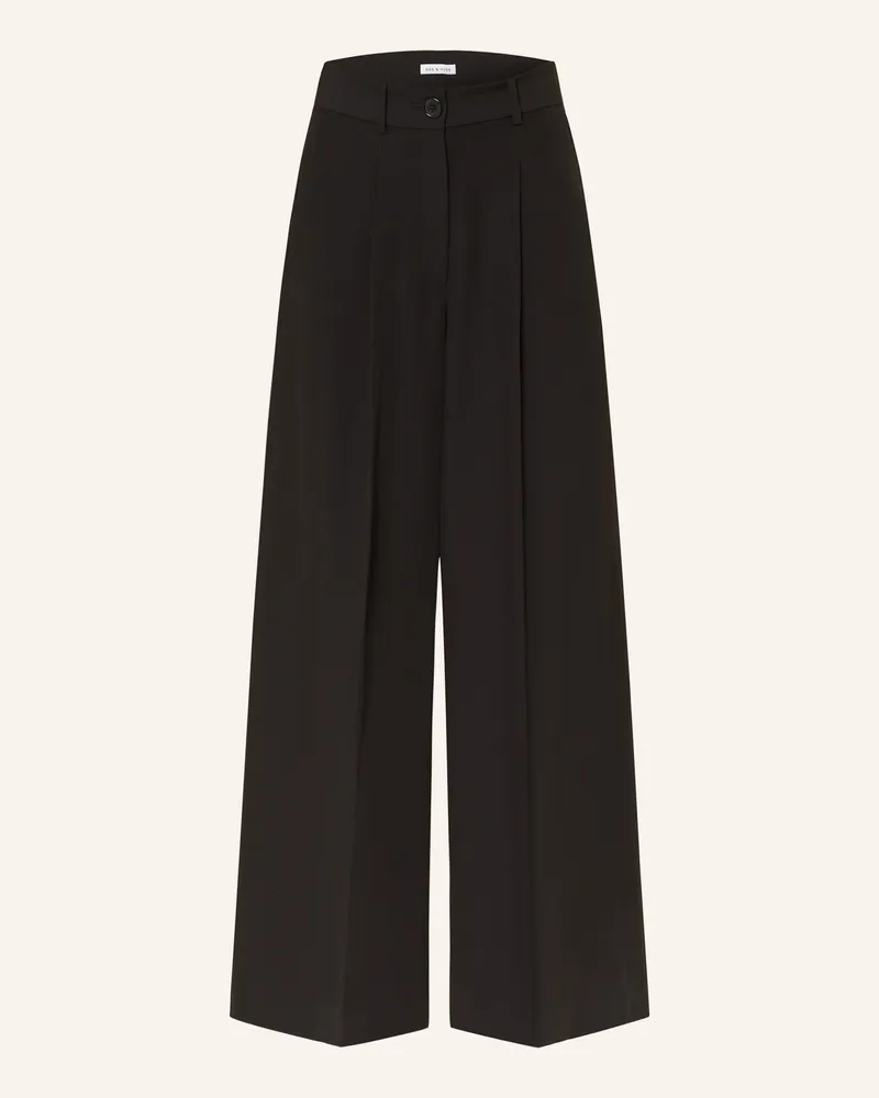 Mrs & HUGS Marlenehose schwarz Schwarz