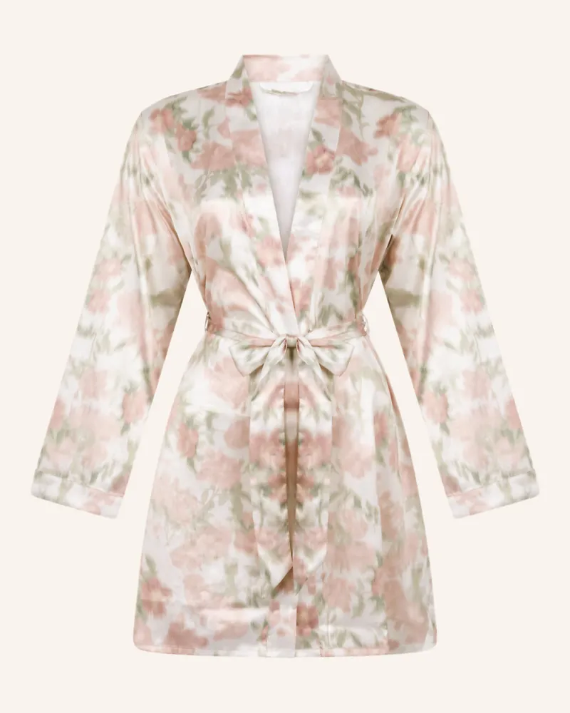 Hunkemöller Bademantel Floral Kimono weiss Weiss