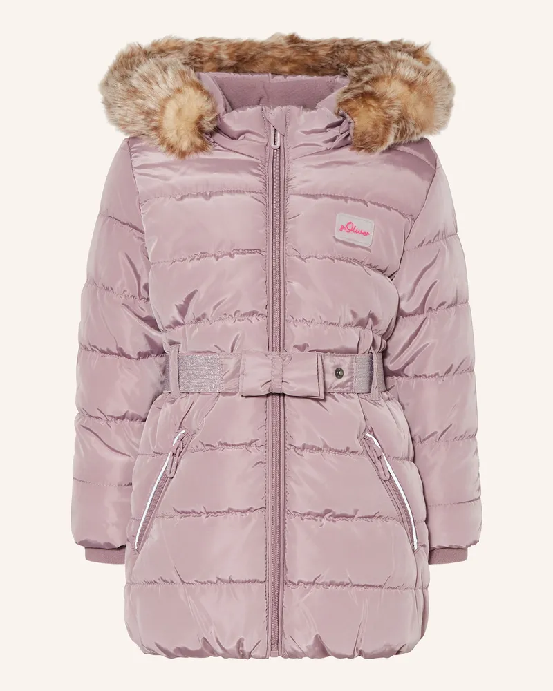 S.Oliver Steppmantel Mit Abnehmbarer Kapuze lila Lila