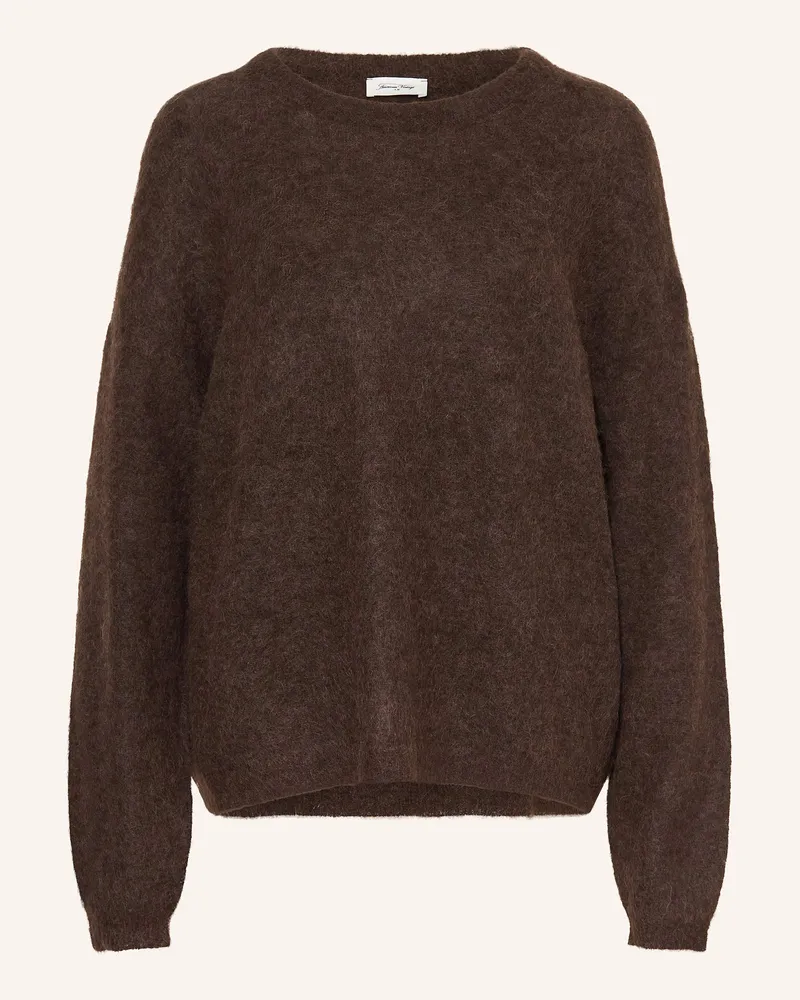 American Vintage Pullover mit Alpaka Dunkelbraun