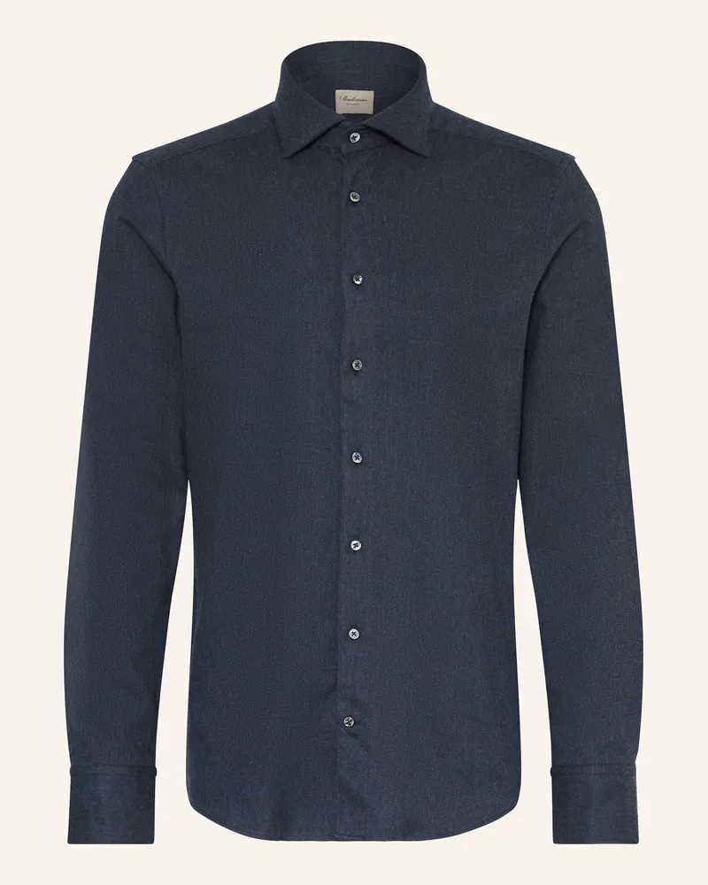 Stenströms Flanellhemd Slim Fit Dunkelblau