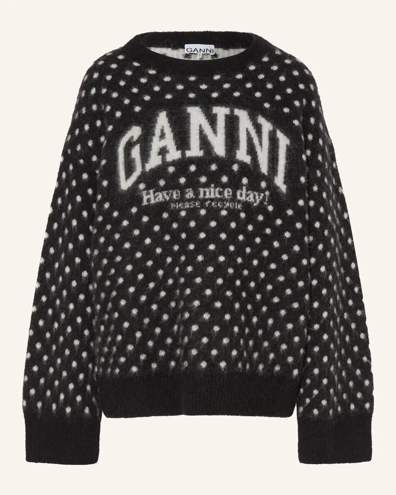 Ganni Oversized-Pullover Mit Alpaka schwarz Schwarz