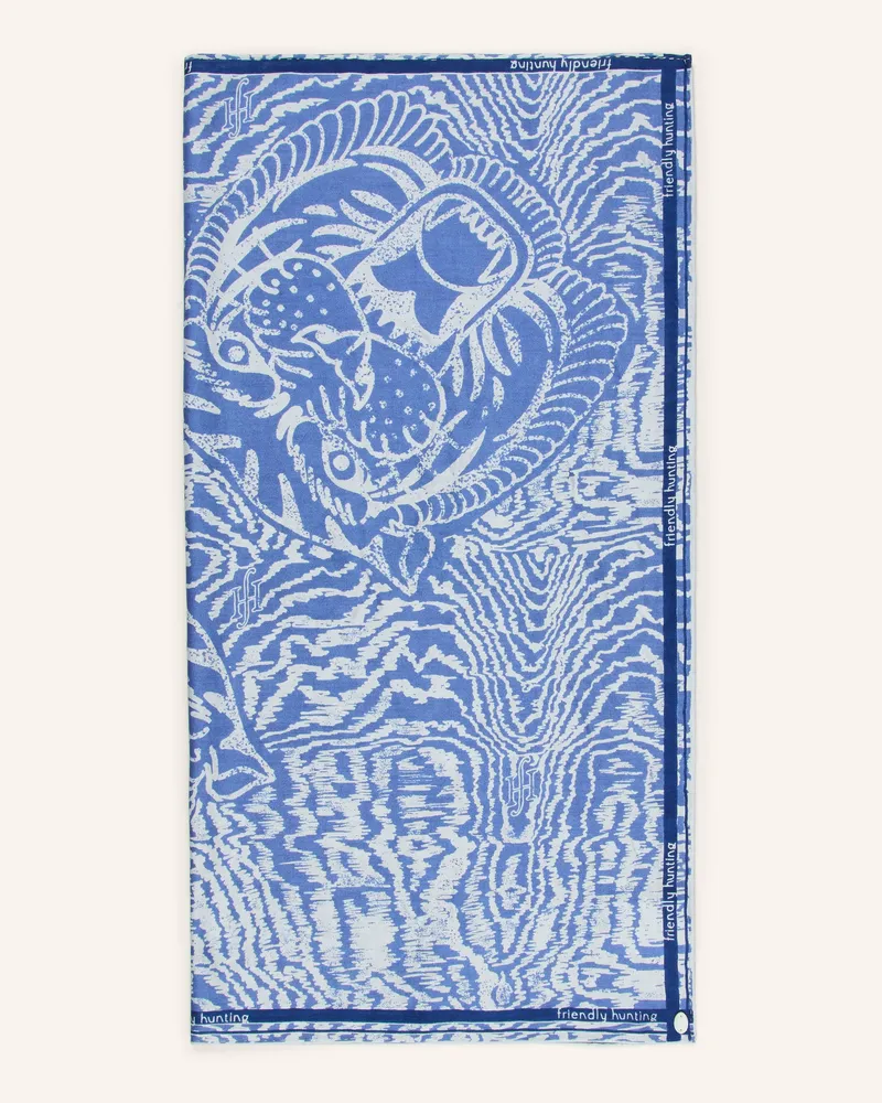 Friendly Hunting Seidentuch blau Hellblau
