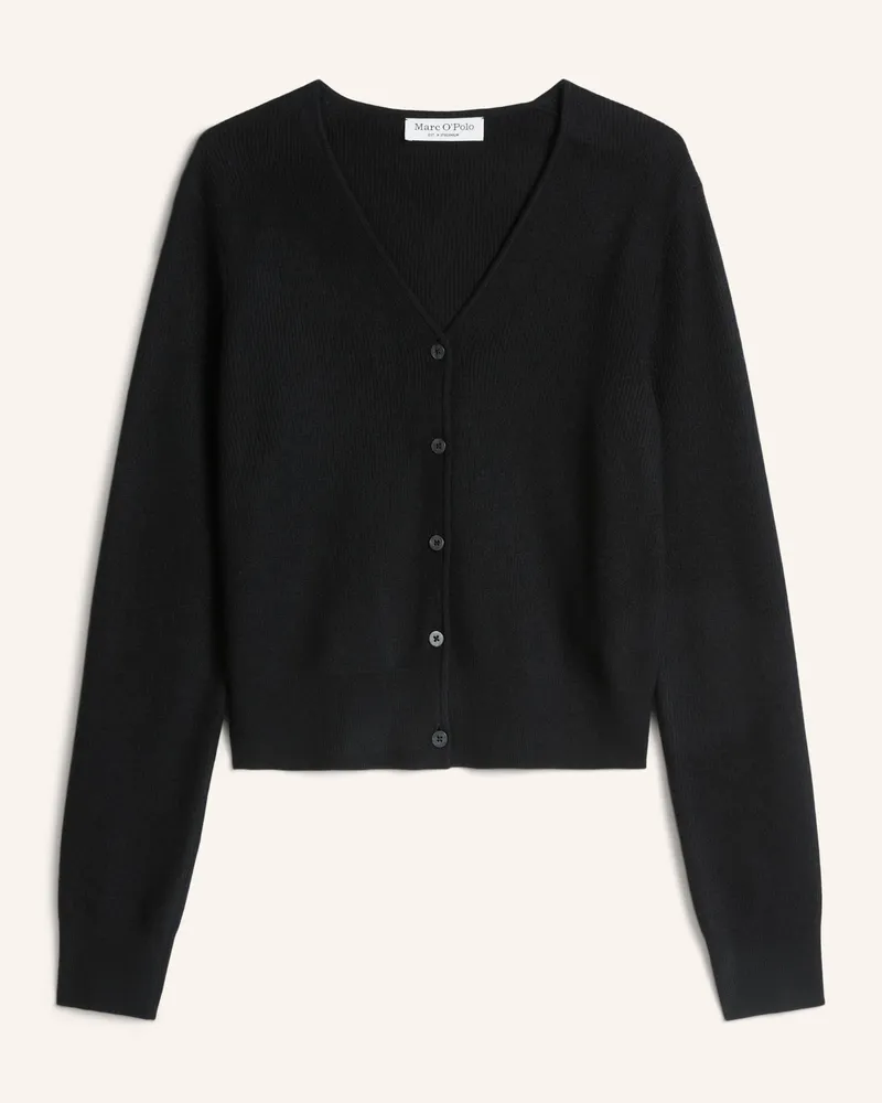 Marc O'Polo Cardigan Slim schwarz Schwarz