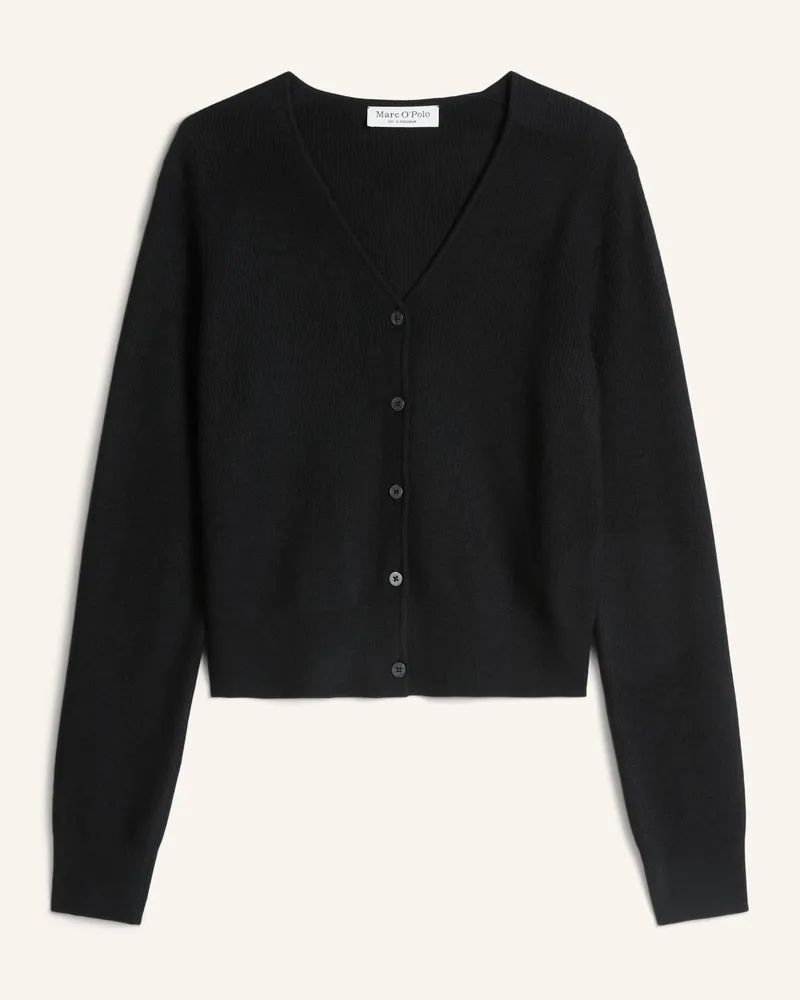 Marc O'Polo Cardigan Slim schwarz Schwarz
