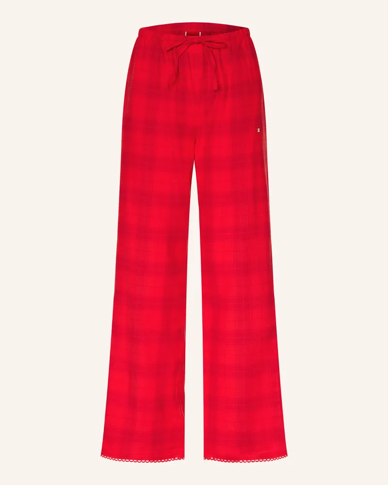 HUGO BOSS Schlafhose Aus Flanell rot Rot