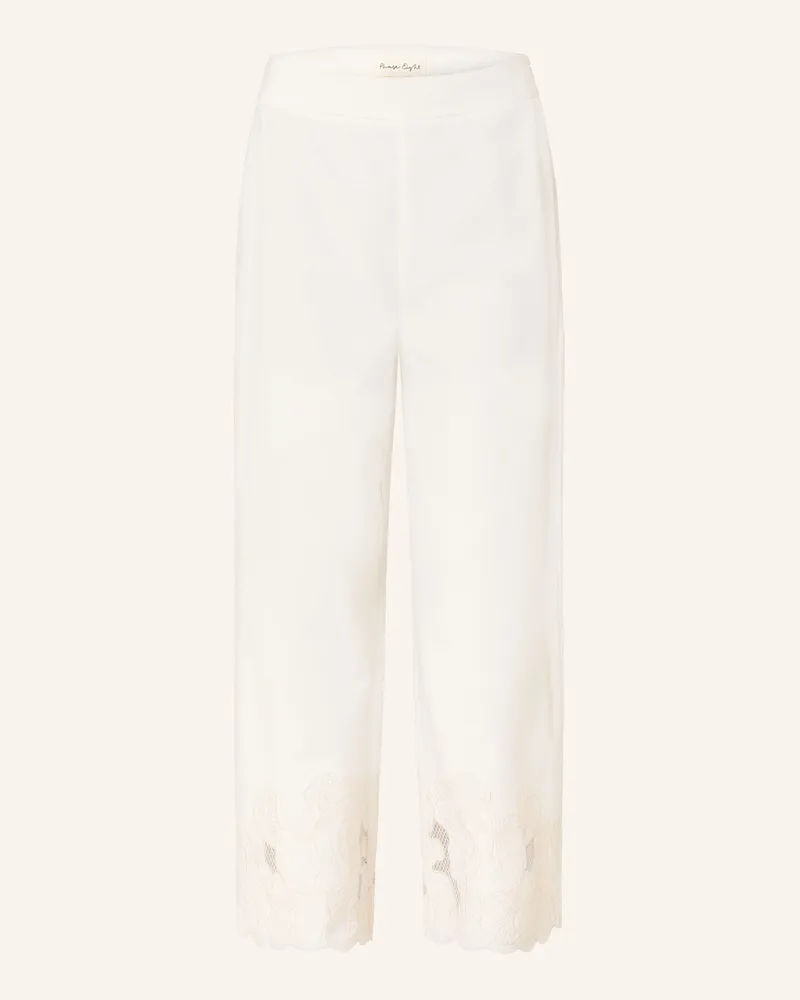 Phase Eight Marlenehose SVEA mit Stickereien Weiss