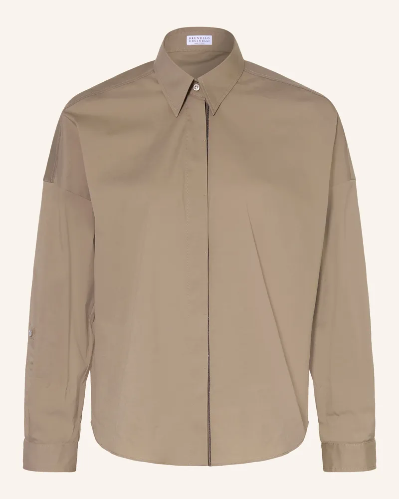Brunello Cucinelli Hemdbluse braun Taupe