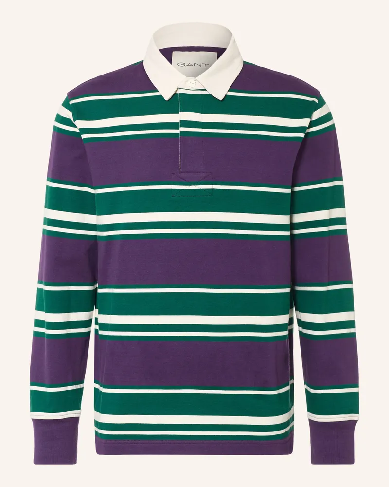 Gant Rugbyshirt gruen Dunkellila